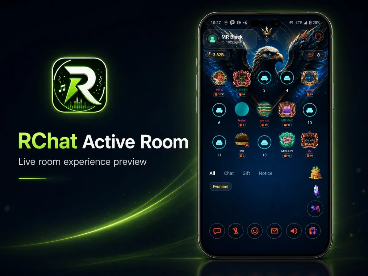 RChat active voice room interface