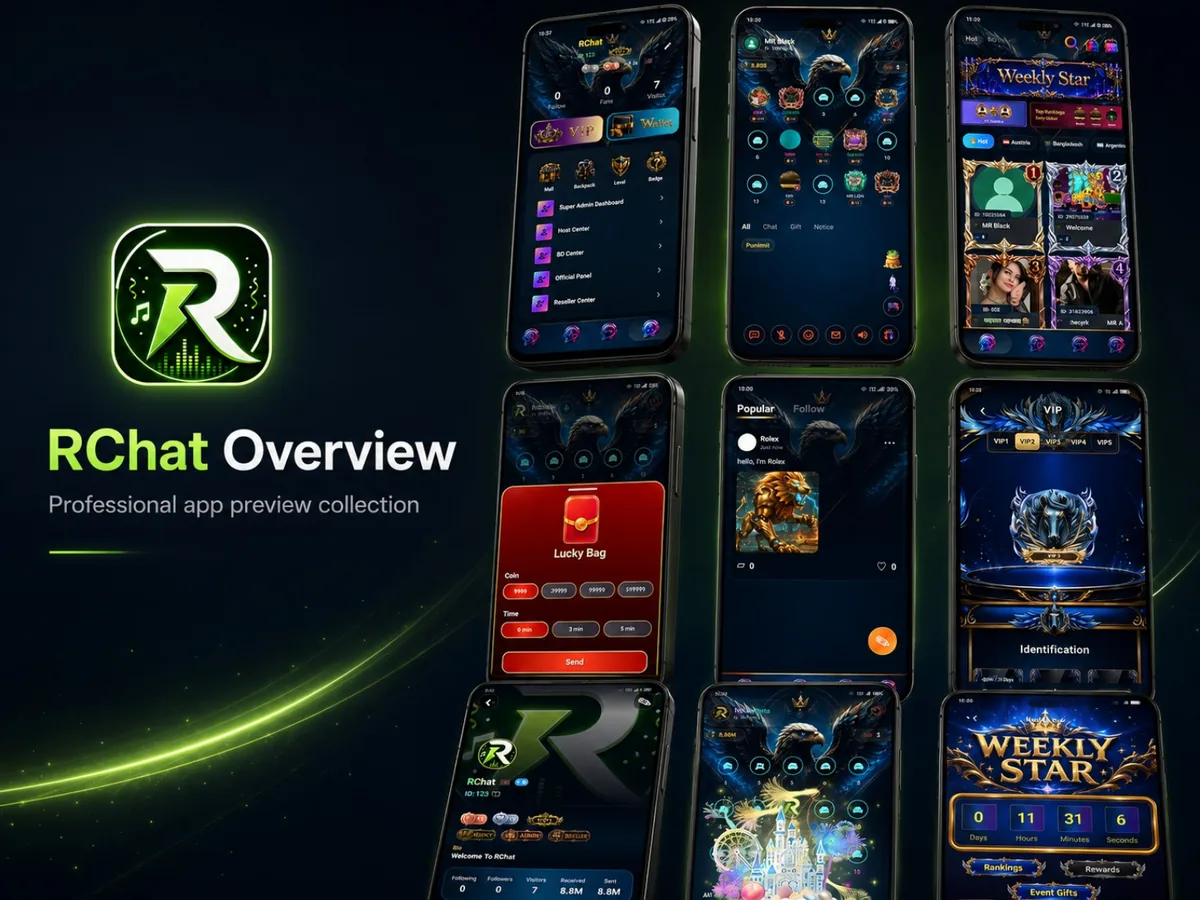 RChat Android application interface overview